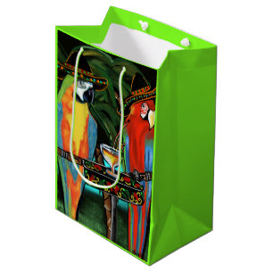 CINCO DE MAYO PAPEGAAIEN   MEDIUM CADEAUZAKJE