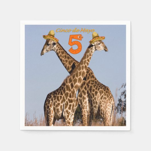 Cinco de Mayo Paper Napkins Giraffe Servet (Voorkant)
