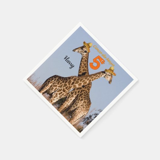 Cinco de Mayo Paper Napkins Giraffe Servet (Hoek)