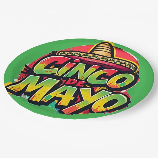 Cinco De Mayo Papieren Bordje (Gekanteld)