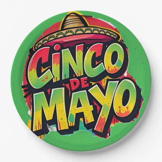 Cinco De Mayo Papieren Bordje (Voorkant)