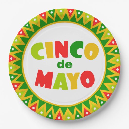 Cinco de Mayo Papieren Bordje (Voorkant)