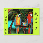 CINCO DE MAYO PARROTS BRIEFKAART (Voorkant)