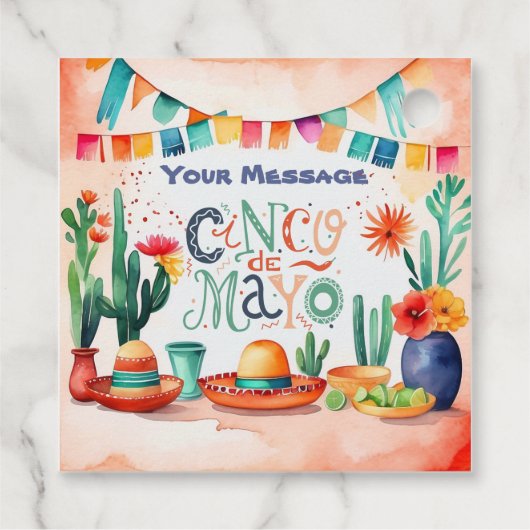 Cinco De Mayo Party Bedankjes Labels (Achterkant)