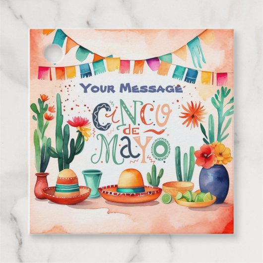 Cinco De Mayo Party Bedankjes Labels (Voorkant)