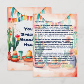 Cinco De Mayo Party Bedankkaart (Voorkant / Achterkant)