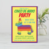 Cinco de Mayo Party Fiesta Regenboog Ezel Piñata Kaart (Staand voorkant)
