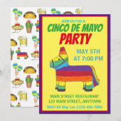 Cinco de Mayo Party Fiesta Regenboog Ezel Piñata Kaart (Voorkant / Achterkant)
