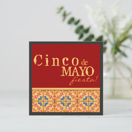 Cinco de Mayo Party! Happy Fiesta-uitnodiging Kaart (Staand voorkant)