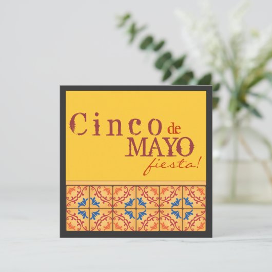 Cinco de Mayo Party! Happy Fiesta-uitnodiging Kaart (Staand voorkant)