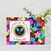 Cinco de Mayo Party Invitation - Festief, kleurrij Kaart (Staand voorkant)