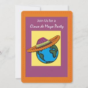 Cinco De Mayo Party Invitation Mexican Pet Wereldb Kaart