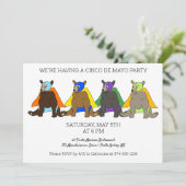 Cinco De Mayo Party Mexicaanse Beren van Luchador Kaart (Staand voorkant)