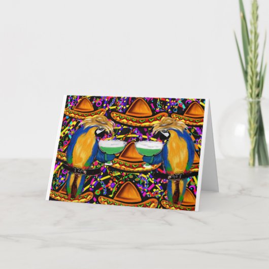 Cinco de Mayo Party Parrot Kaart (Voorkant)