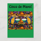 Cinco De Mayo Party Parrot Uitnodiging Briefkaart (Voorkant)