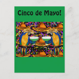 Cinco De Mayo Party Parrot Uitnodiging Briefkaart