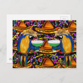Cinco De Mayo Party Parrot Uitnodiging Briefkaart (Voorkant / Achterkant)