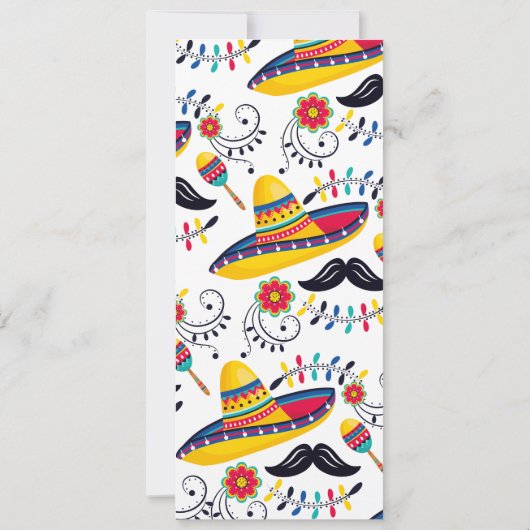 Cinco de Mayo Party Pepper Sombrero Kaart (Achterkant)