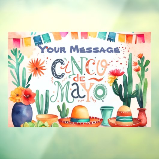 Cinco De Mayo Party Raamsticker (Vel 3)