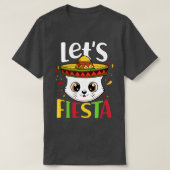 Cinco de Mayo Party Sombrero Pet Cat Lets Fiesta B T-shirt (Design voorkant)