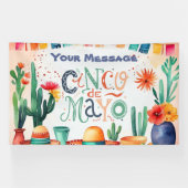 Cinco De Mayo Party Spandoek (Horizontaal)