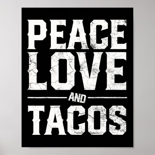Cinco de Mayo Peace Love en Tacos Mannen Vrouwen M Poster (Voorkant)