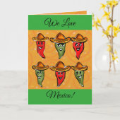 Cinco de Mayo Pepers Kaart (Gele Bloem)