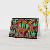 Cinco de Mayo Pepers Kaart (Gele Bloem)