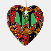 Cinco de Mayo Pepers Keramisch Ornament (Rechts)
