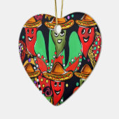 Cinco de Mayo Pepers Keramisch Ornament (Links)