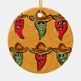 Cinco de Mayo Pepers Keramisch Ornament