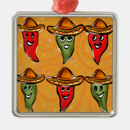 Cinco de Mayo Pepers Metalen Ornament