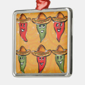 Cinco de Mayo Pepers Metalen Ornament (Links)