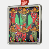 Cinco de Mayo Pepers Metalen Ornament (Links)