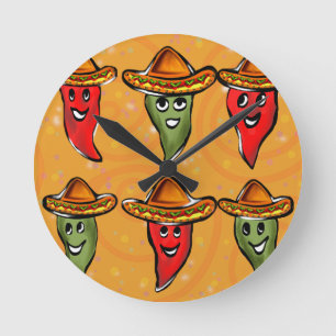 Cinco de Mayo Pepers Ronde Klok