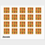 Cinco de Mayo Pepers Vierkante Sticker (Vel)