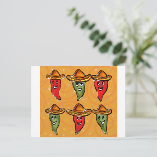 Cinco de Mayo Peppers Briefkaart (Staand voorkant)