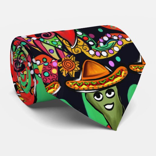 Cinco de Mayo Peppers Stropdas (Opgerold)