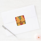 Cinco de Mayo Peppers Vierkante Sticker (Envelop)