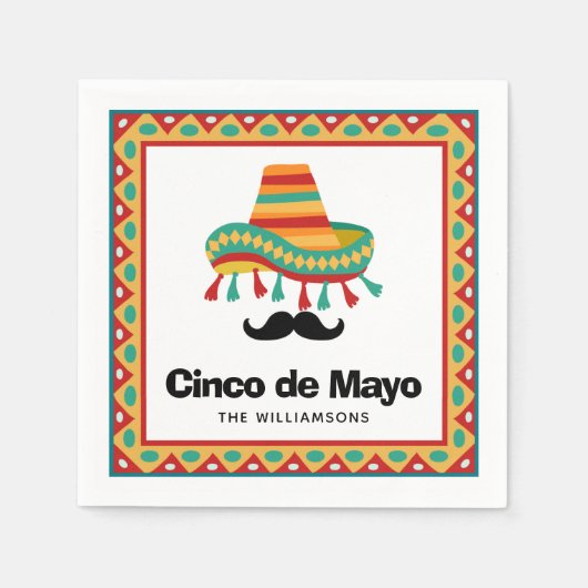 Cinco de Mayo Personalized Servet (Voorkant)