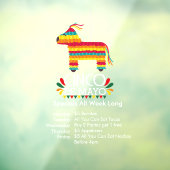 Cinco de Mayo Piñata Aanbiedingen Raamsticker (Vel 3)