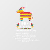 Cinco de Mayo Piñata Aanbiedingen Raamsticker (Vel)
