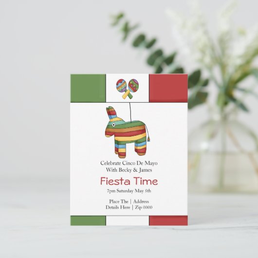 Cinco de Mayo Pinata Fiesta Party Kaart (Staand voorkant)