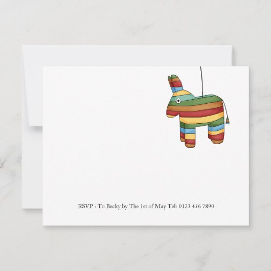 Cinco de Mayo Pinata Fiesta Party Kaart (Achterkant)