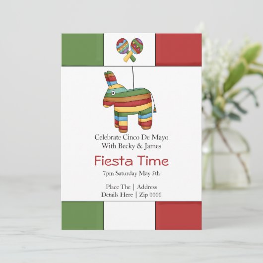 Cinco de Mayo Pinata Fiesta Party Kaart (Staand voorkant)