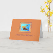 Cinco de Mayo Pineapple op Tangerine Kaart (Gele Bloem)