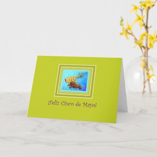Cinco de Mayo Pineapple op Wasabi in het Spaans Kaart (Gele Bloem)