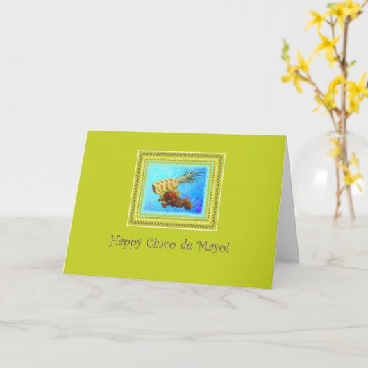 Cinco de Mayo Pineapple op Wasabi Kaart (Gele Bloem)