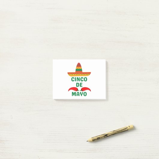 Cinco De Mayo Post-it® Notes (Op bureau)