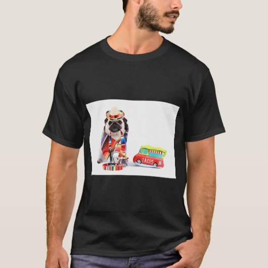 Cinco de Mayo pug T-shirt (Voorkant)